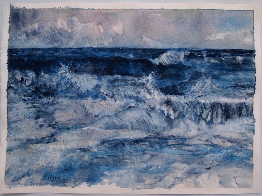 Aberystwyth Seascape (acrylic on paper)