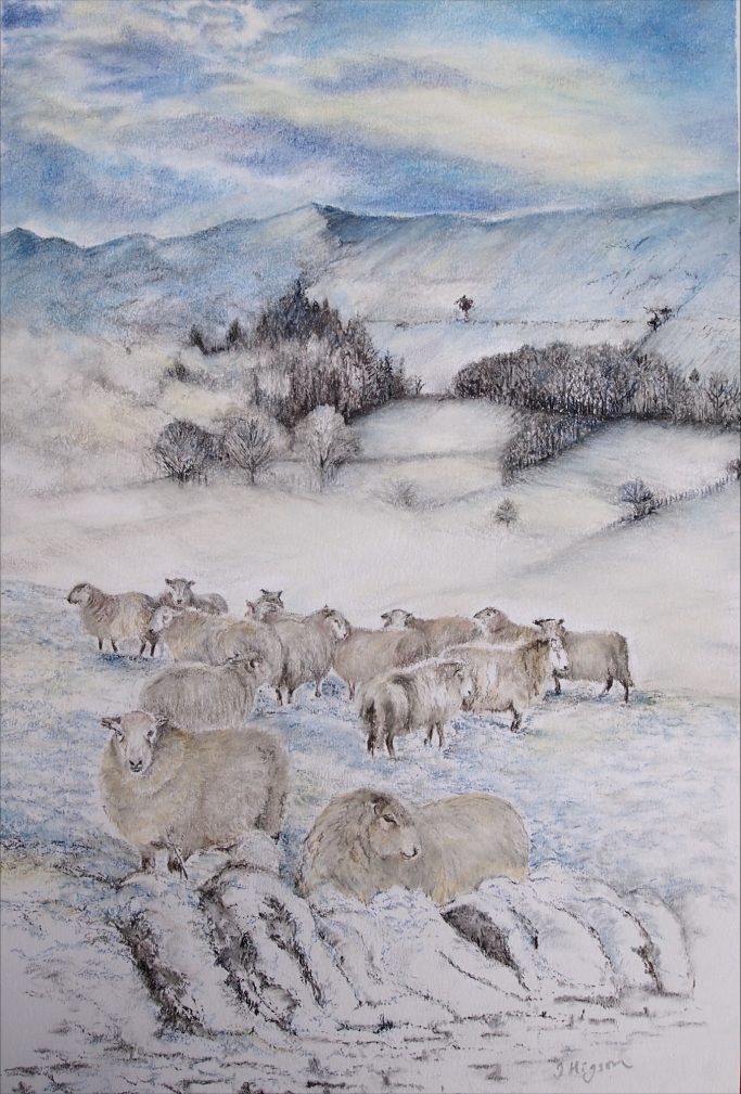 Towards Nant-Yr-Moch (pastel on paper)